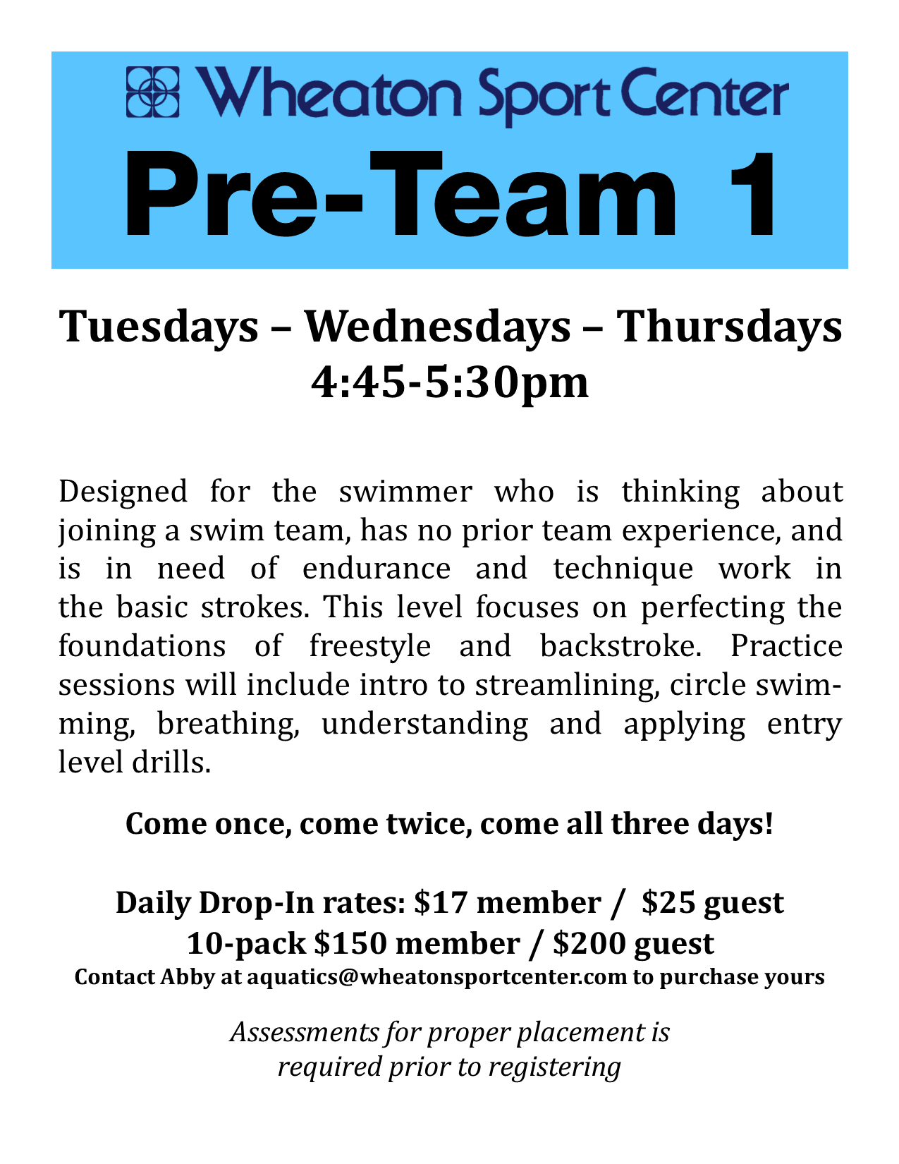 PreTeam ads website PreTeam 1 v3