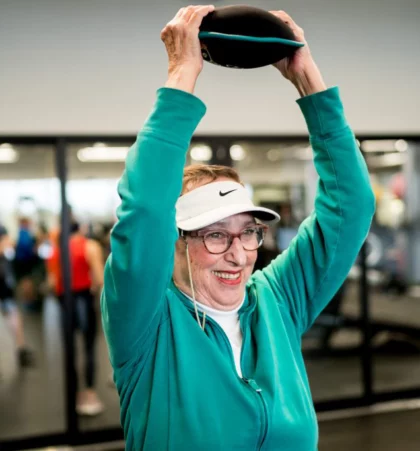 Wheaton Sport Center senior female working out