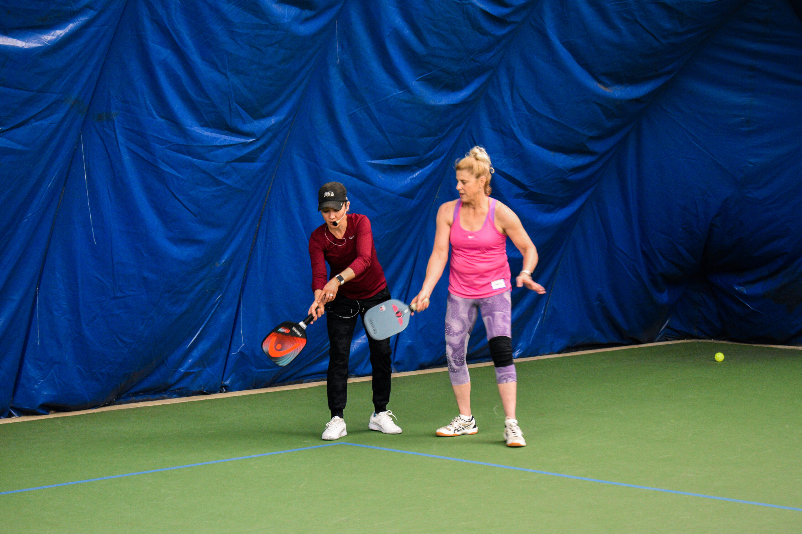 Suzee Anderson playing pickleball at Wheaton Sport Center