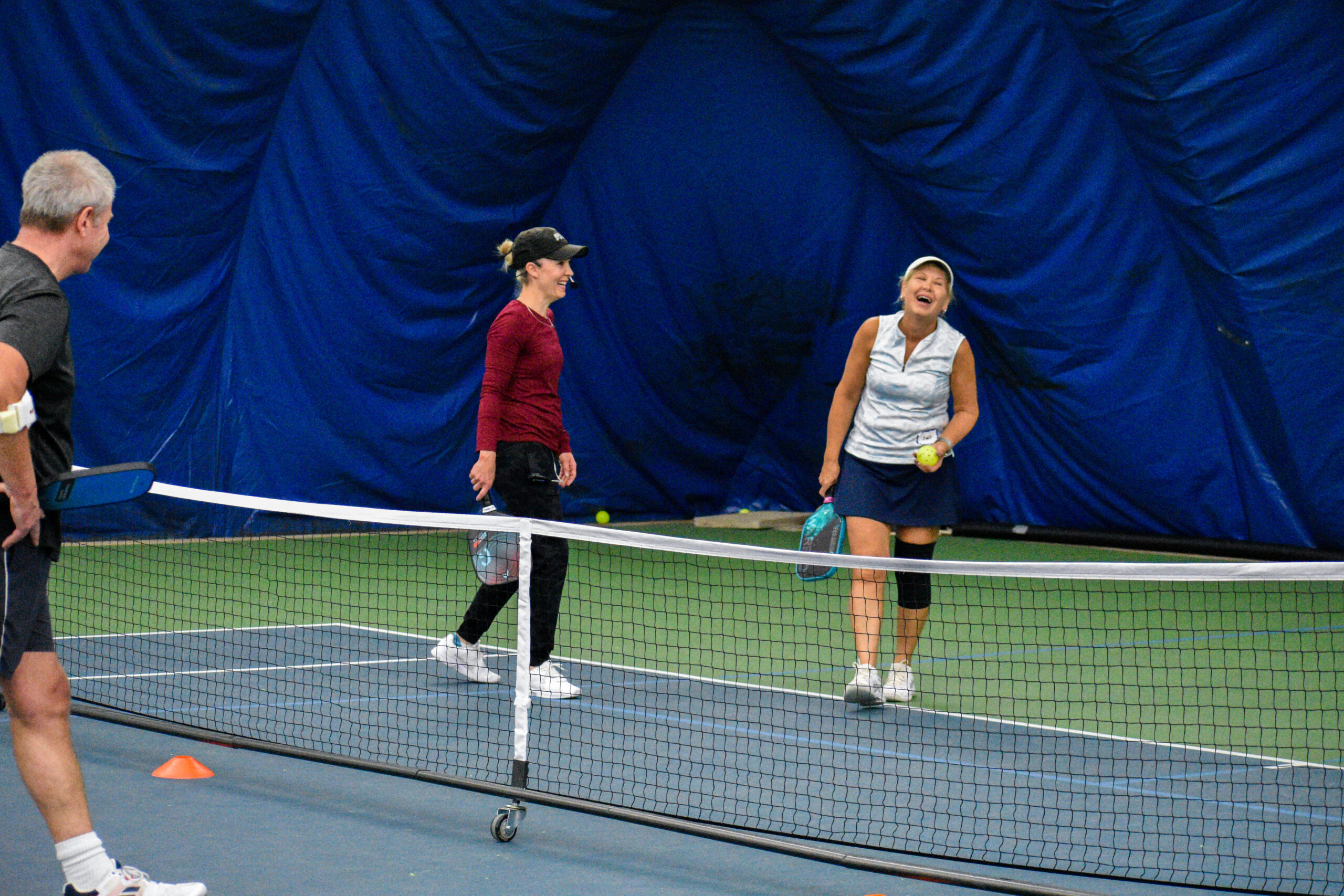 Suzee Anderson playing pickleball at Wheaton Sport Center