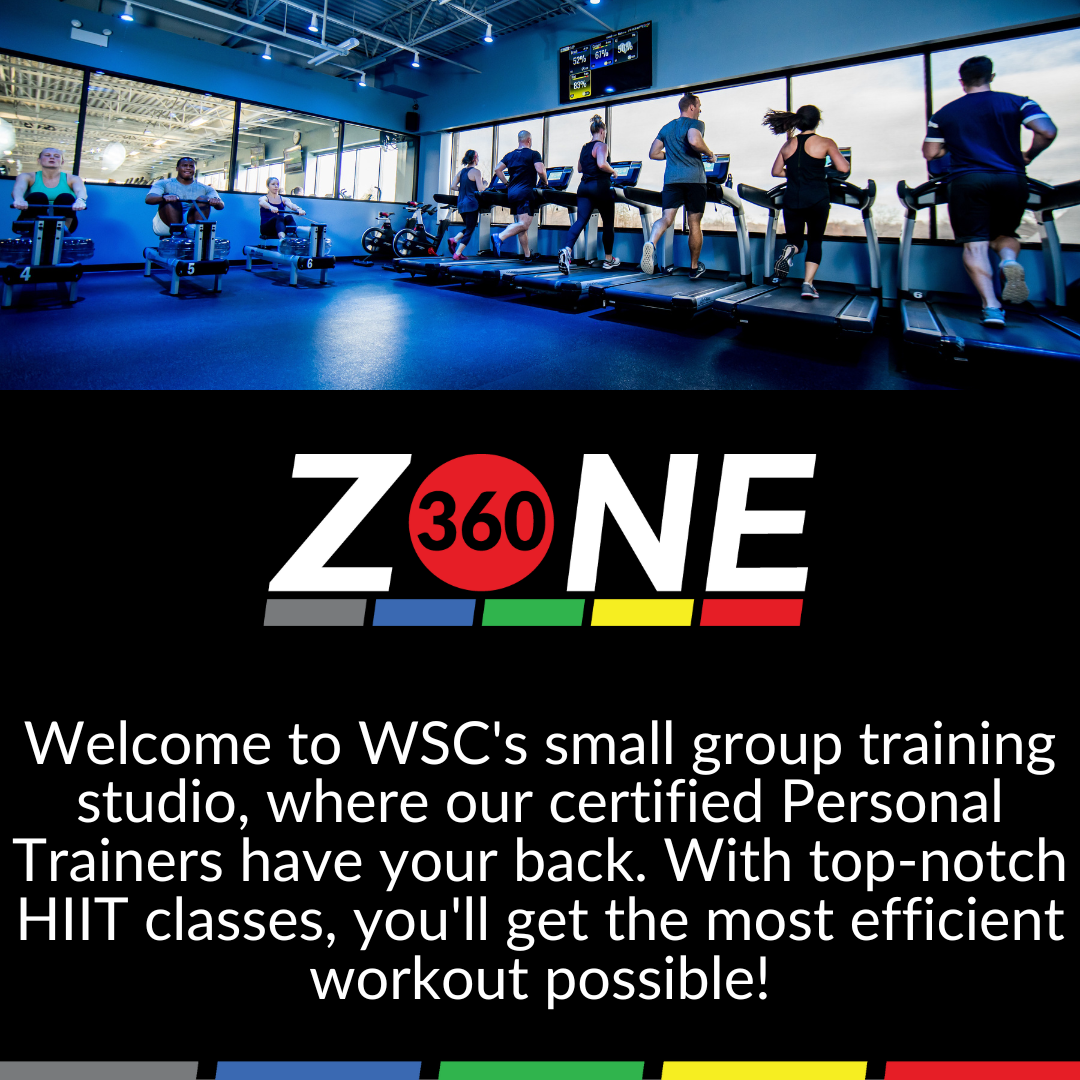 Wheaton Sport Center ZONE360 - Welcome to WSC's small group training studio, where our certified personal trainers have your back. With top-notch HIIT classes, you'll get the most efficient workout possible!