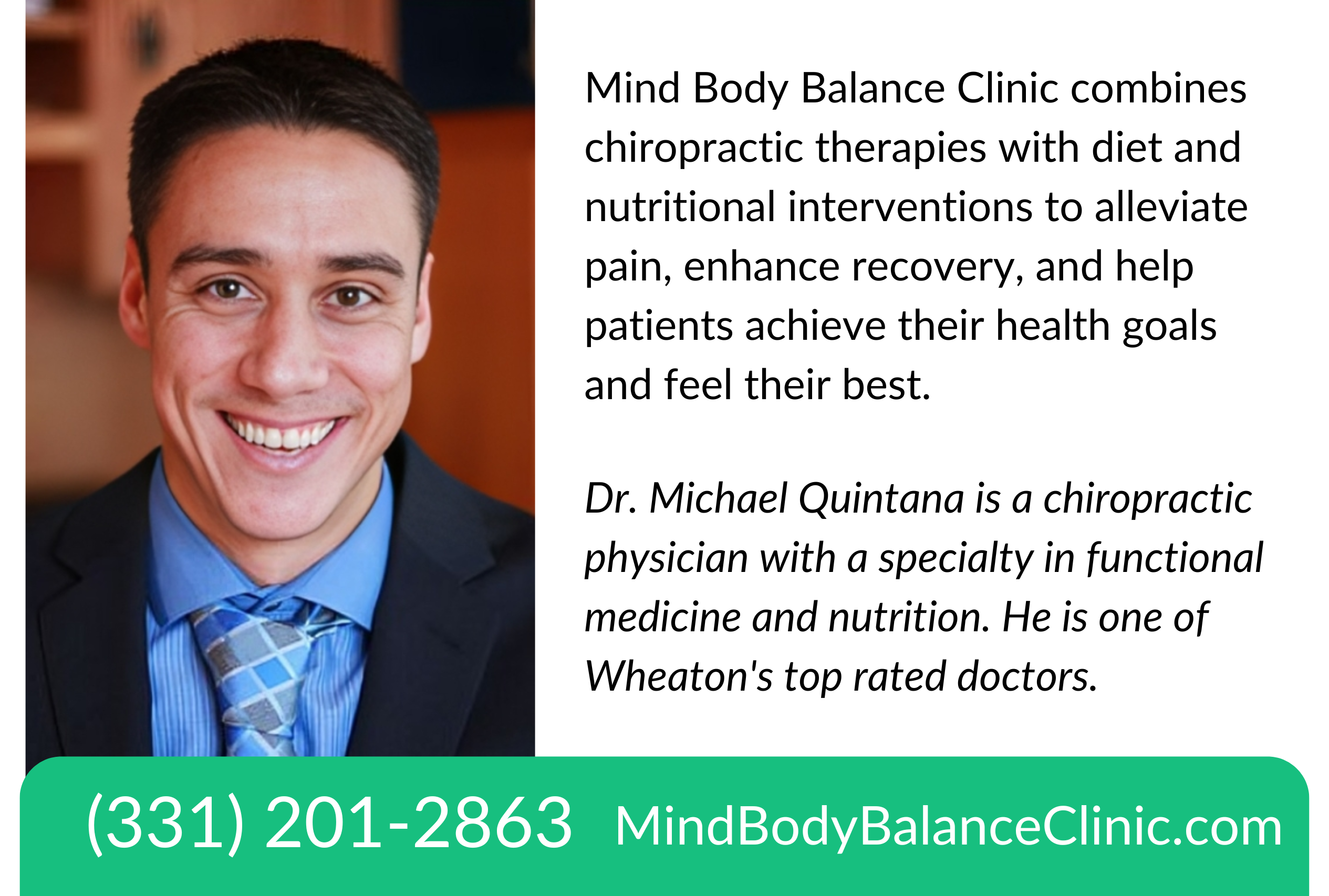 MindBody Balance clinic https://www.mindbodybalanceclinic.com/ Wheaton Sport Center preferred partner.