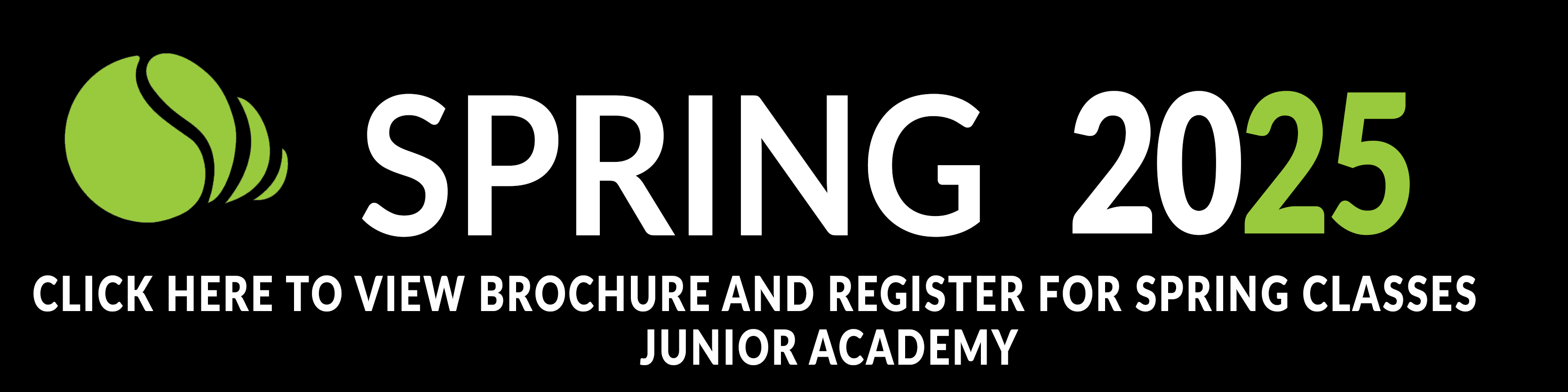 Wheaton Sport Center Junior academy tennis SPRING header