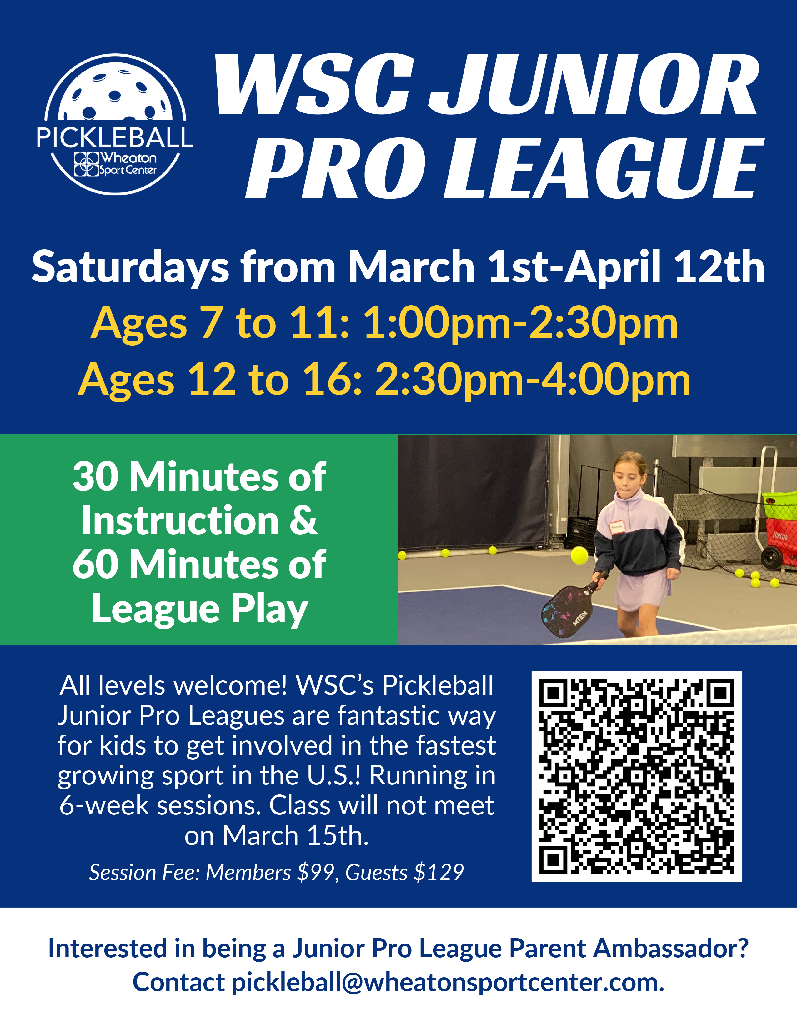 Wheaton Sport Center Pickleball Promos - Jr. Pickleball