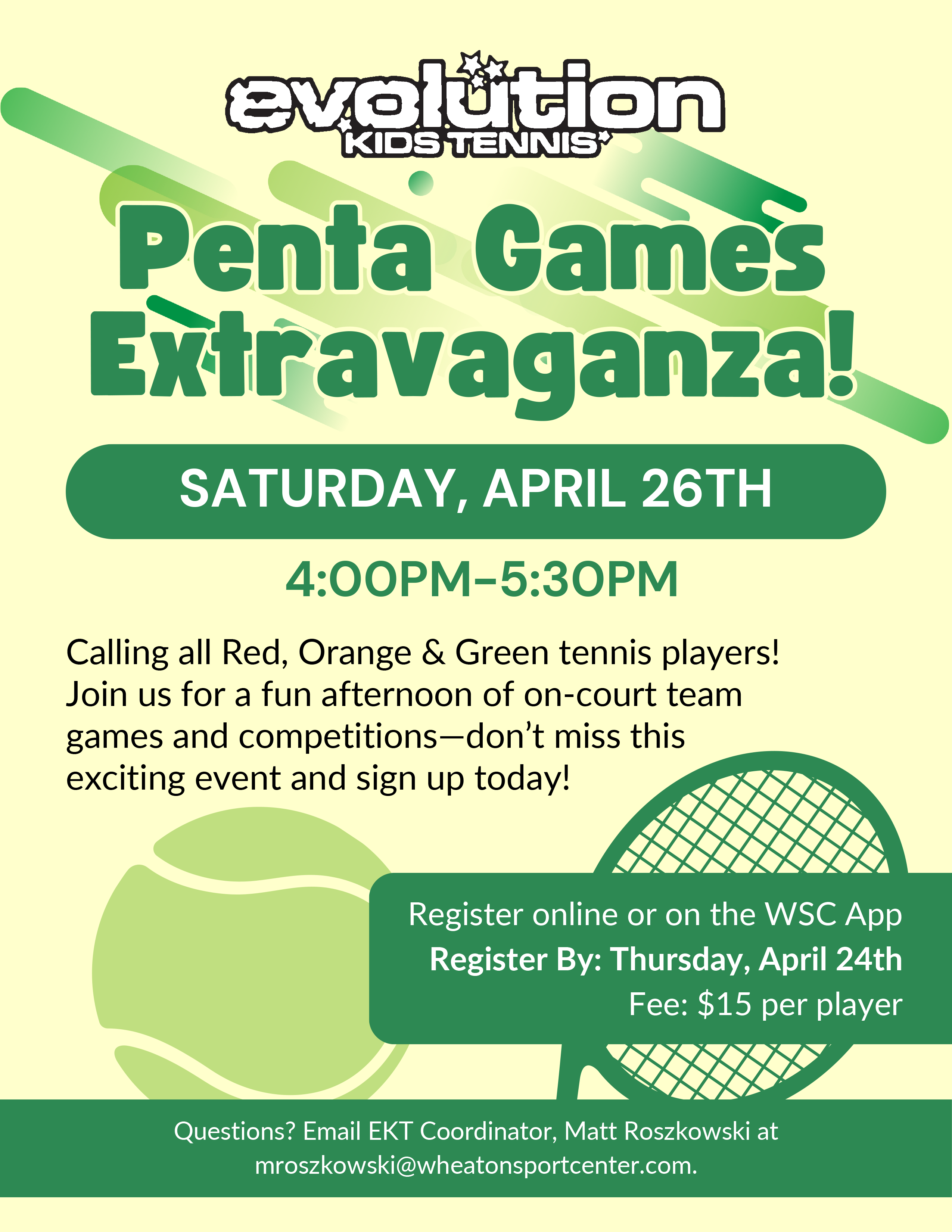 Wheaton Sport Center Tennis Promos - Penta Games