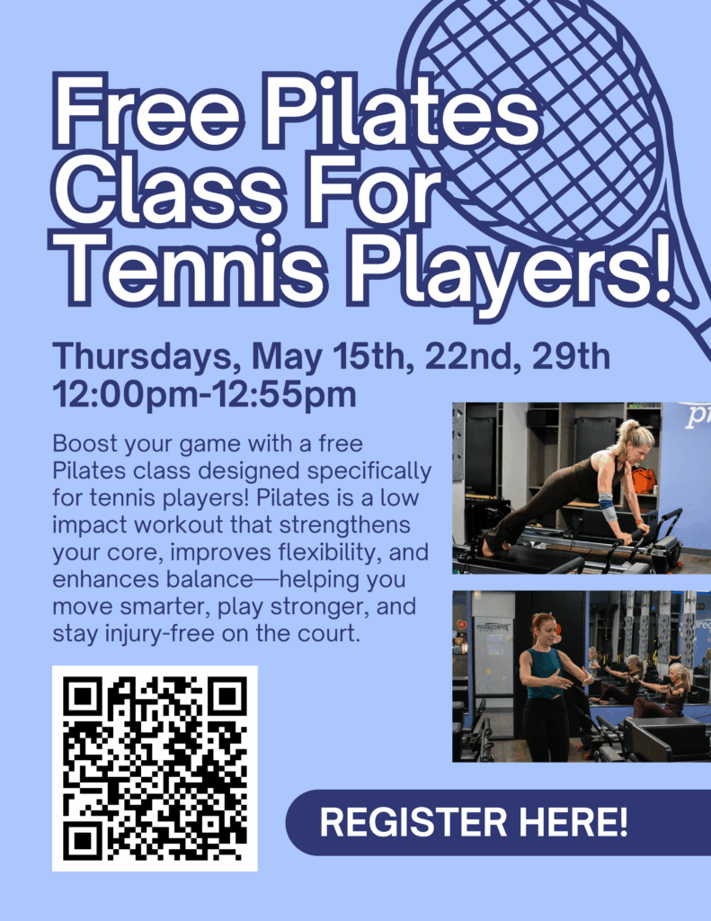 Wheaton Sport Center Pilates Promos - Free Pilates for Tennis Players
