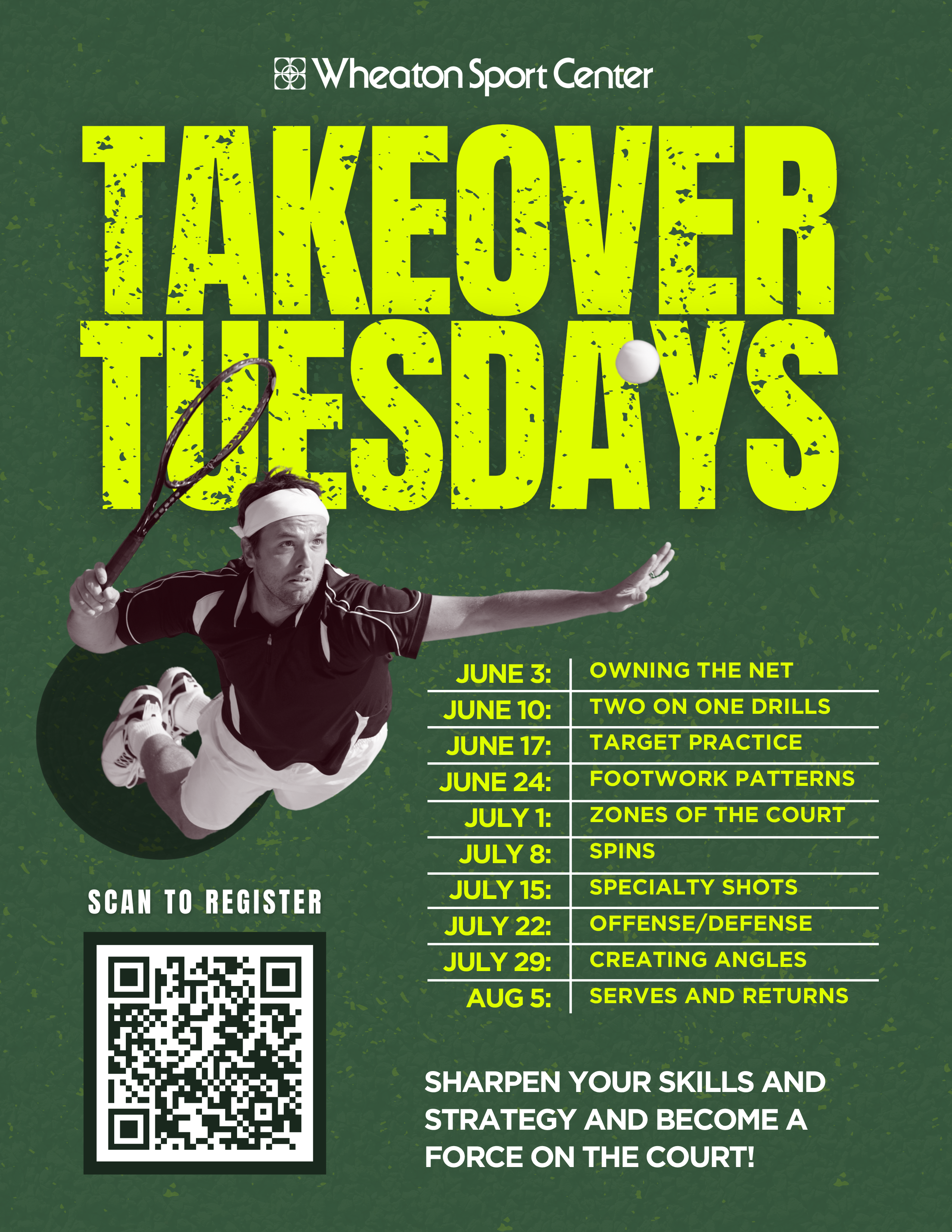 Wheaton Sport Center Tennis Promos Takeover Tuesdays