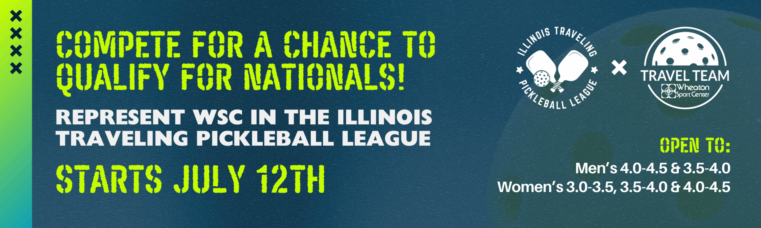 Wheaton Sport Center Web Banner - Pickleball Traveling League