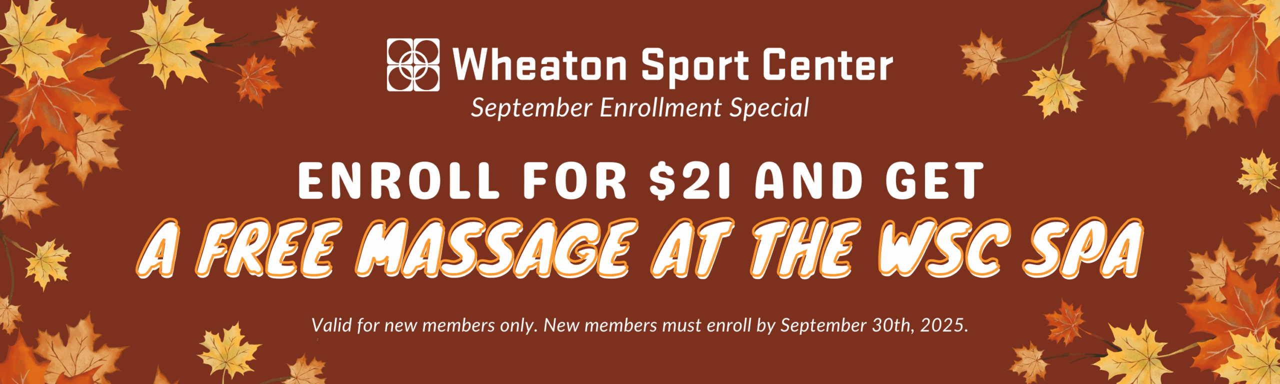 Wheaton Sport Center Join Promo Sept 2025