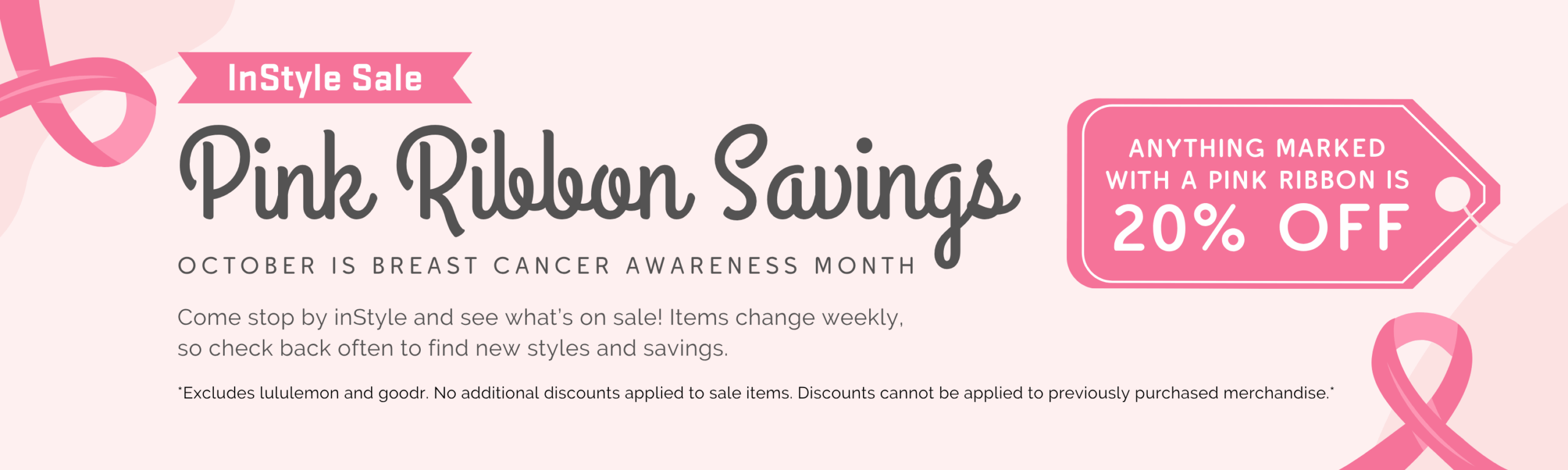 Wheaon Sport Center Breast Cancer Banner Instyle Sale