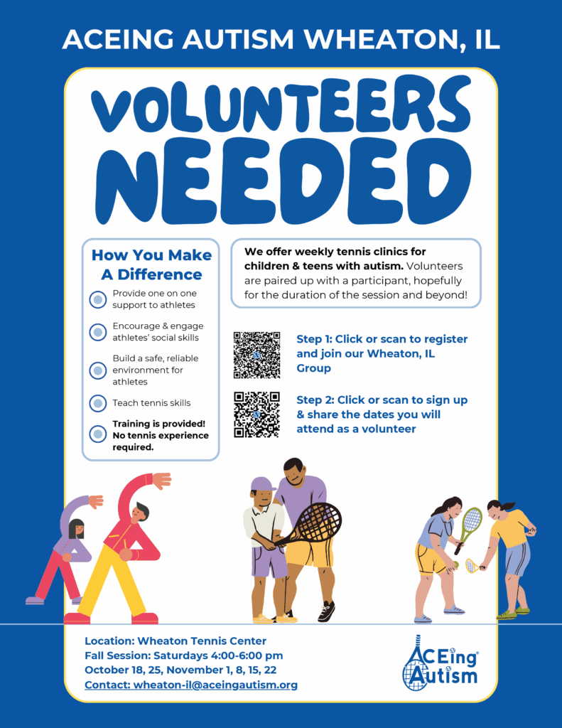 Wheaton Sport Center Aceing Autism Wheaton Participant Flyer Fall 2025
