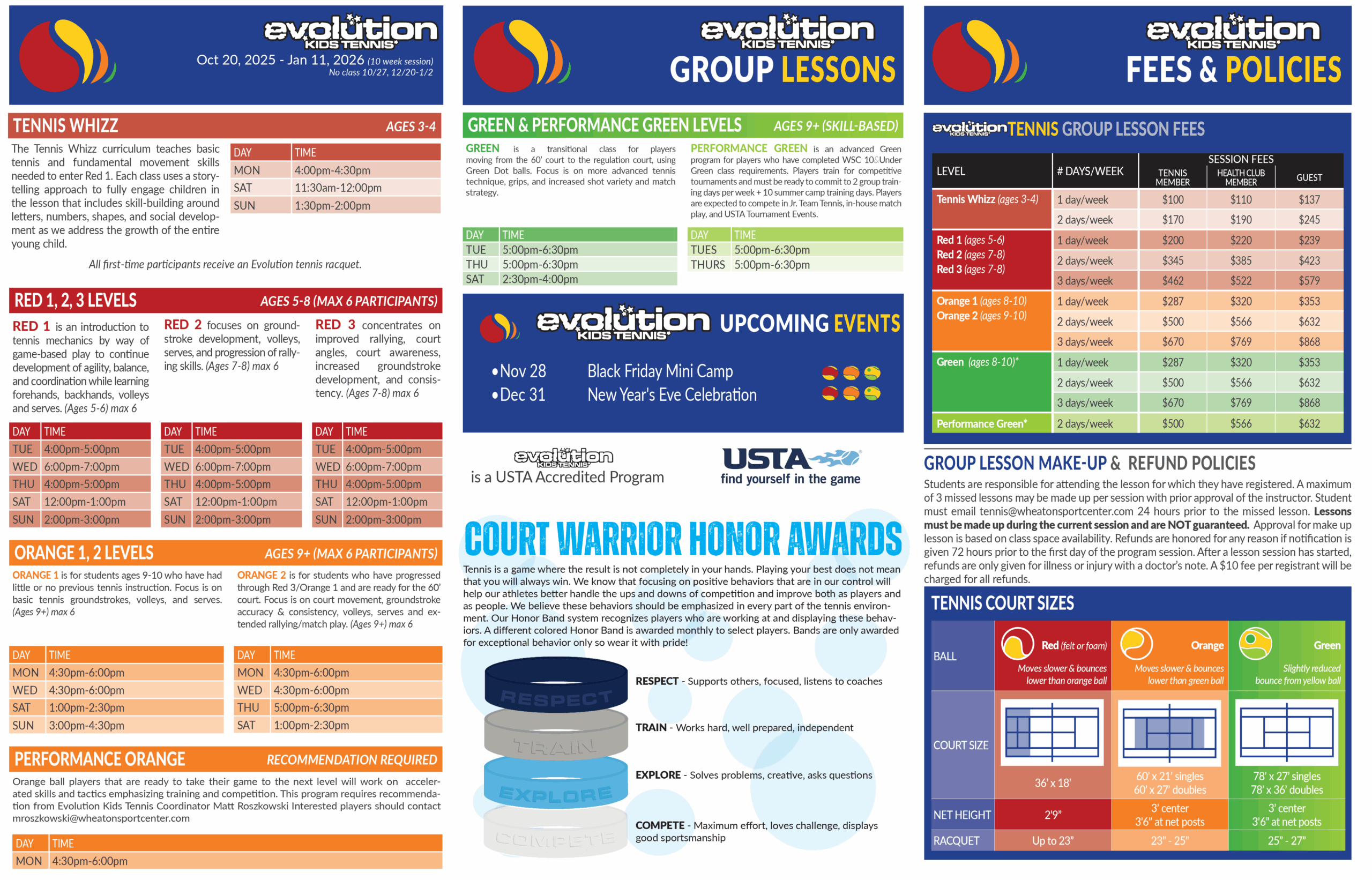 Wheaton Sport Center Evolution Tennis Winter 1