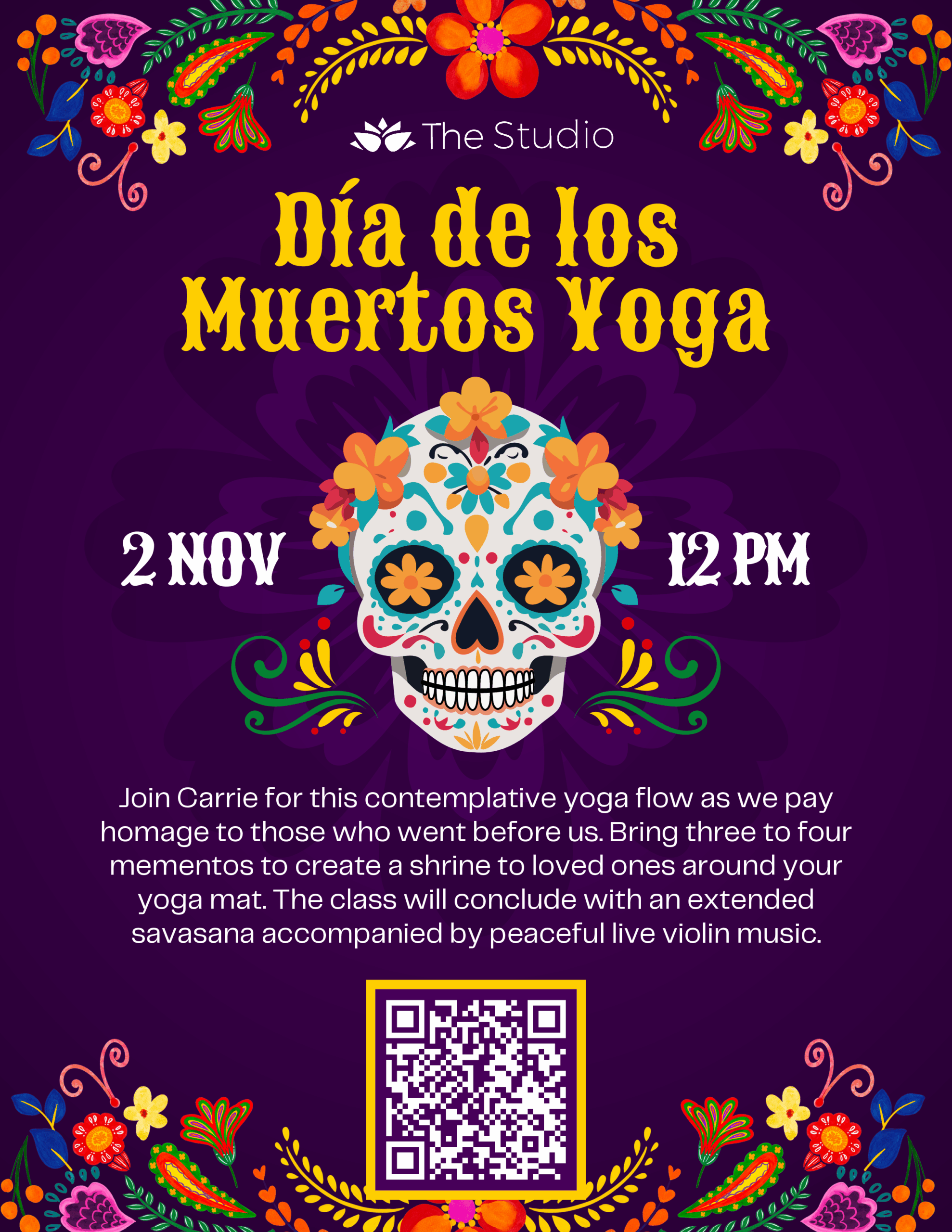 Wheaton Sport Center The Studio Yoga-Day of the Dead 11/2