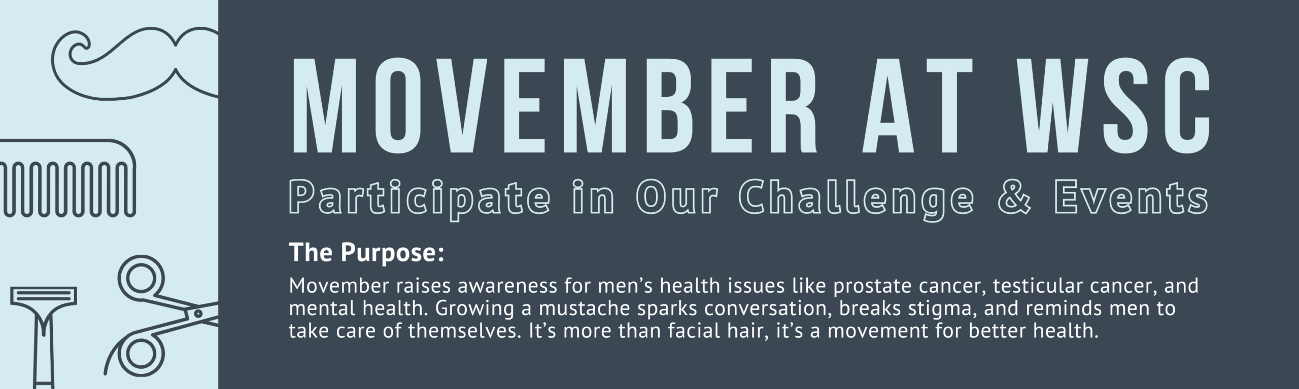 Wheaton Sport Center Movember web banner