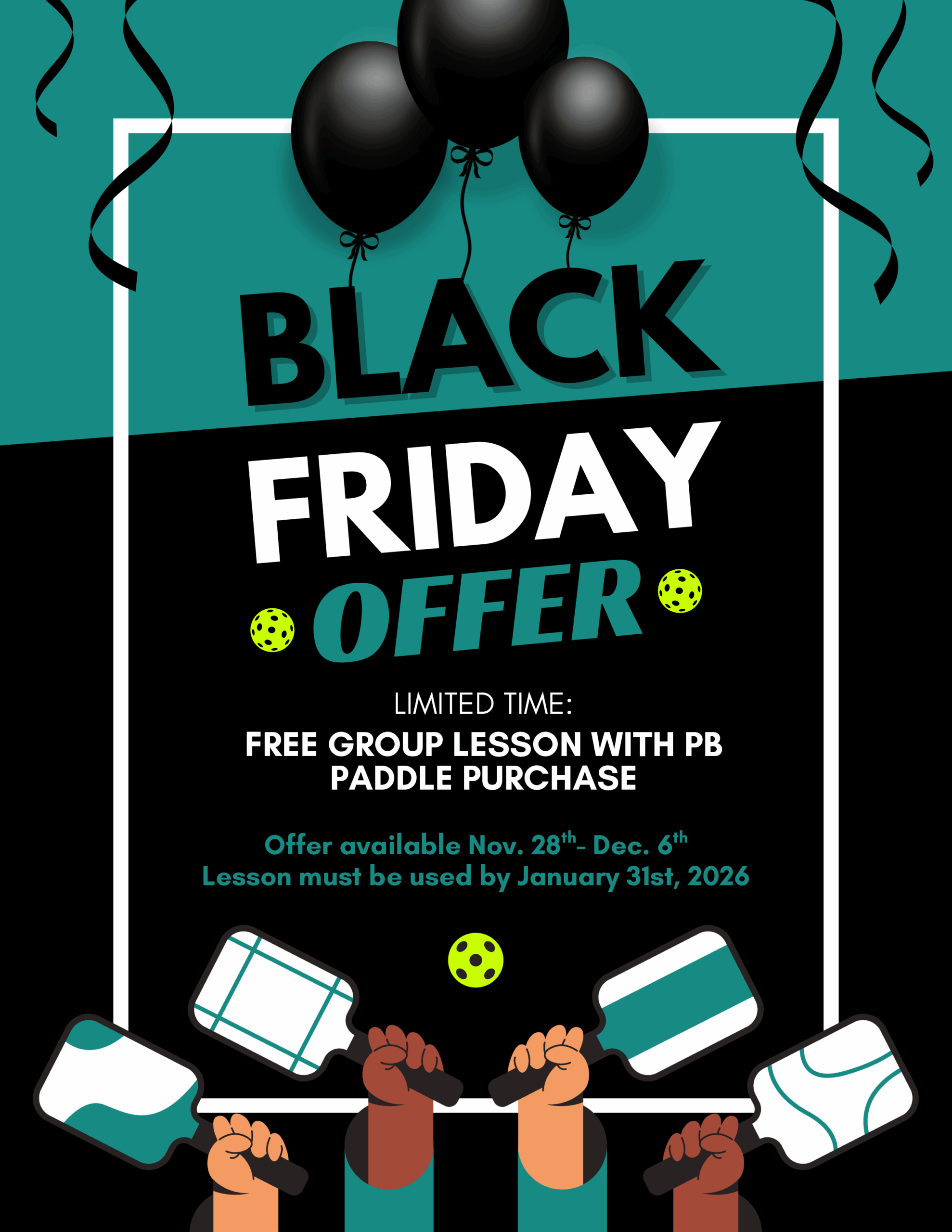Wheaton Sport Center Pickleball Promos Black Friday Paddle Purchase Deal