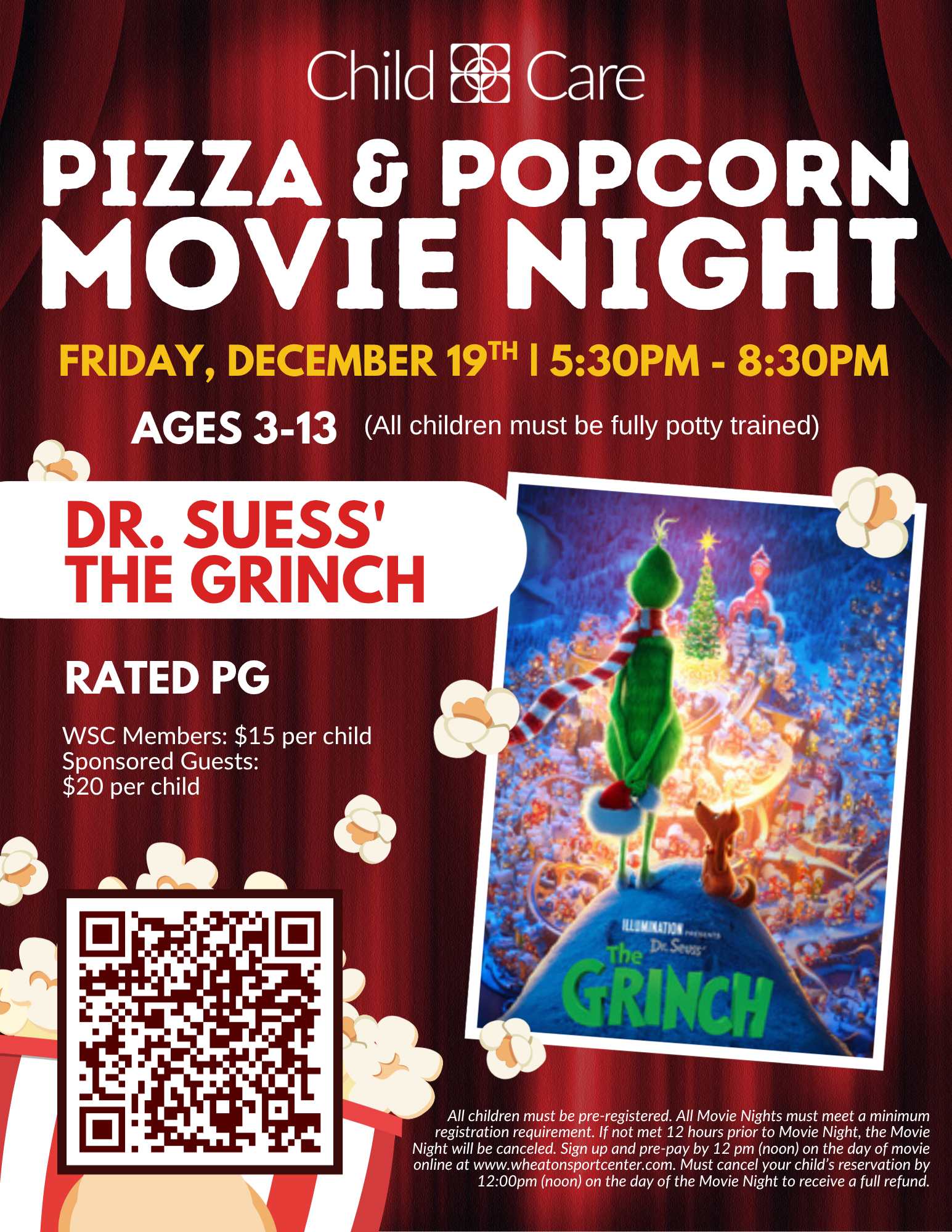 Wheaton Sport Center Child Care December Movie Night