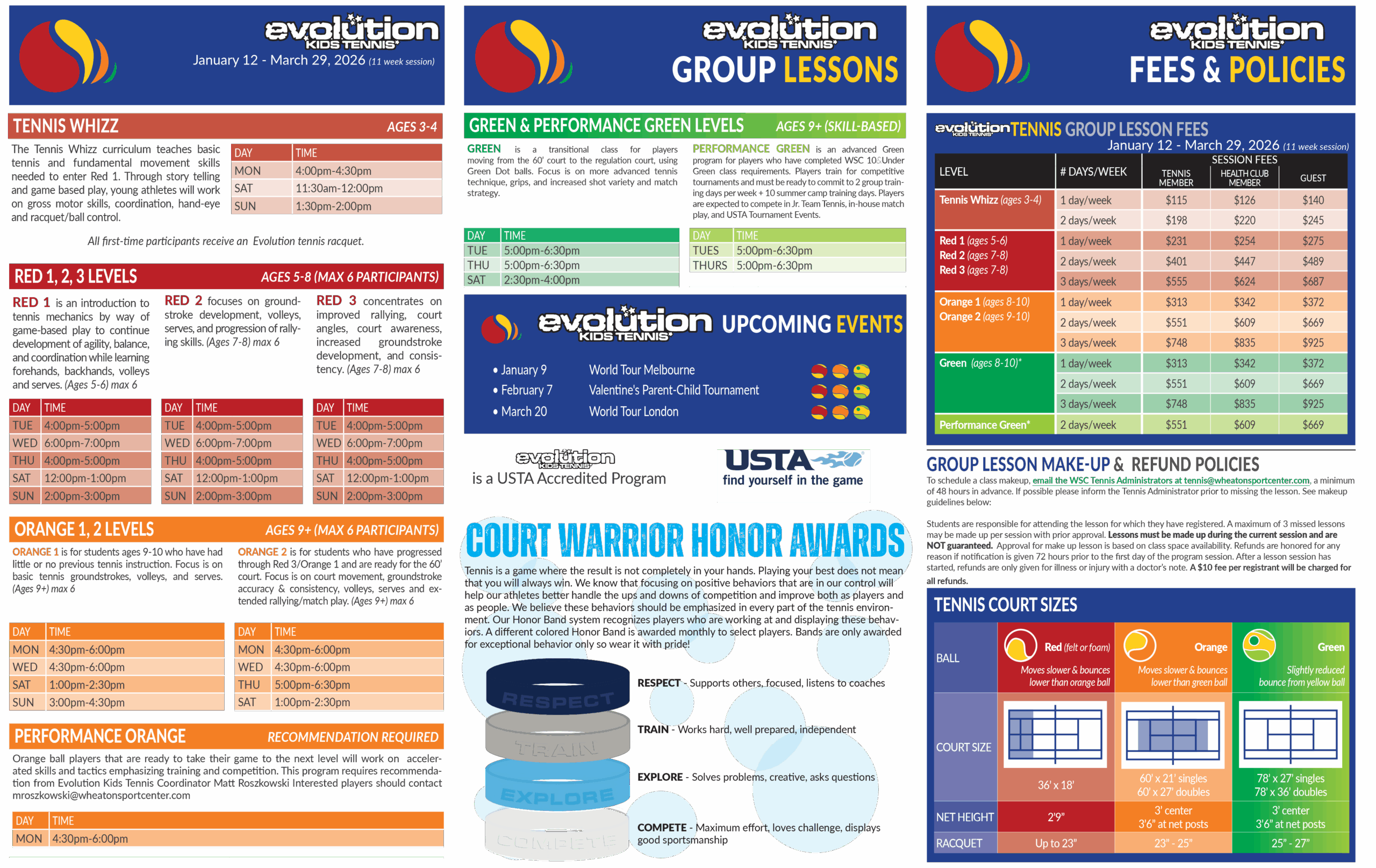 Wheaton Sport Center Evolution Tennis - Winter 2 2026