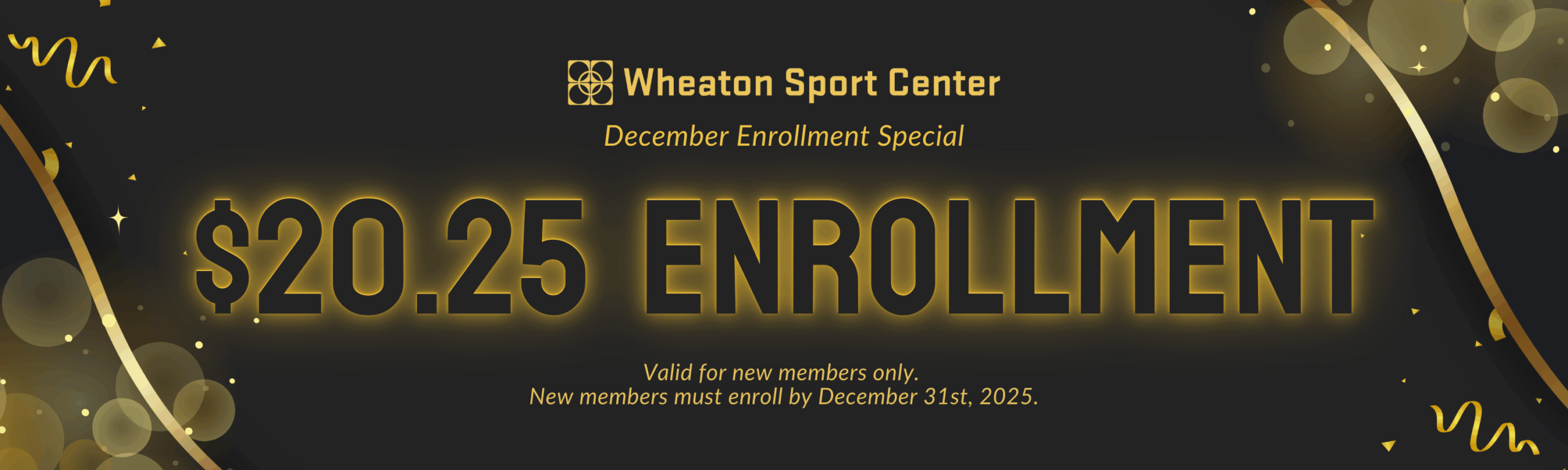 Wheaton Sport Center December 25 Enrollment