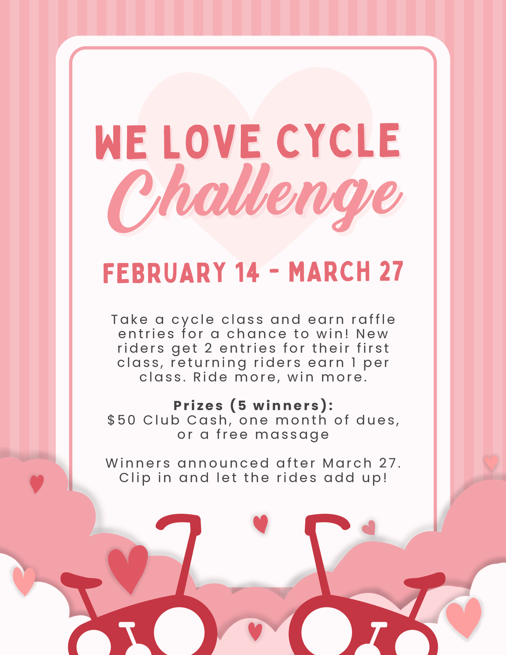 Wheaton Sport Center Group Fitness Cycle Challenge Feb 14