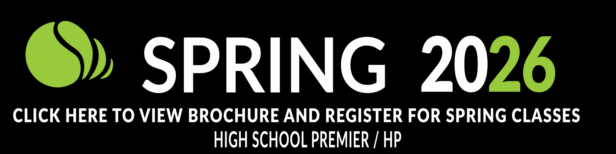 Wheaton Sport Center High Performance tennis SPRING 26 header