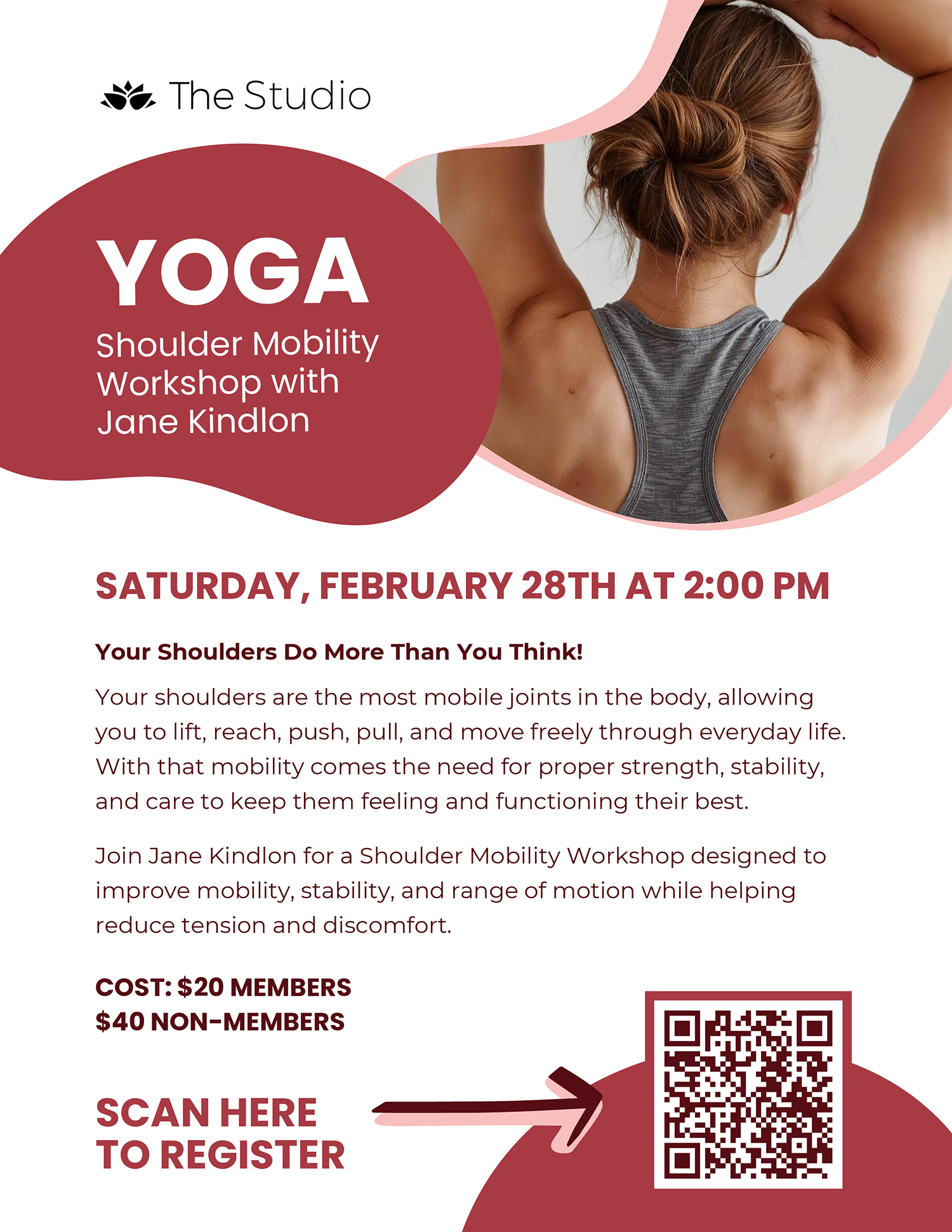 Wheaton Sport Center Yoga Shoulder Specialy Class