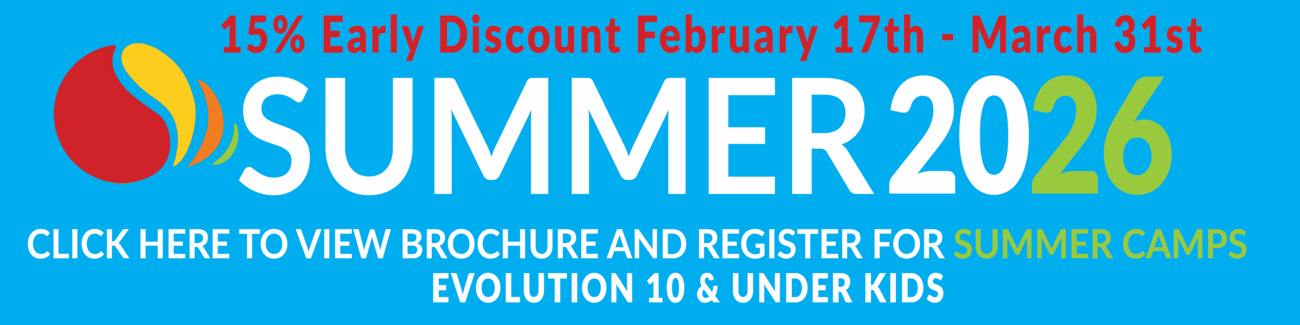 Wheaton Sport Center evolution tennis camp SUMMER HEADER