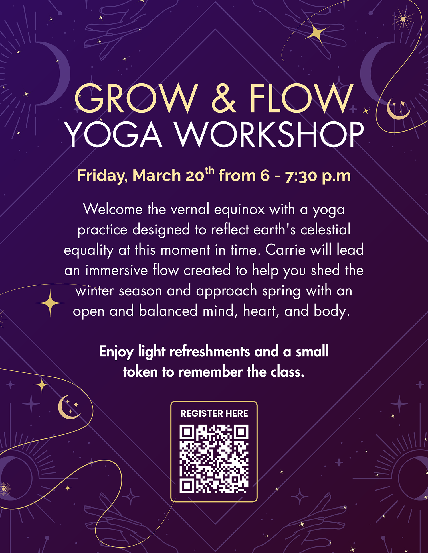 Wheaton Sport Center Yoga March Glow and Flow Workshop