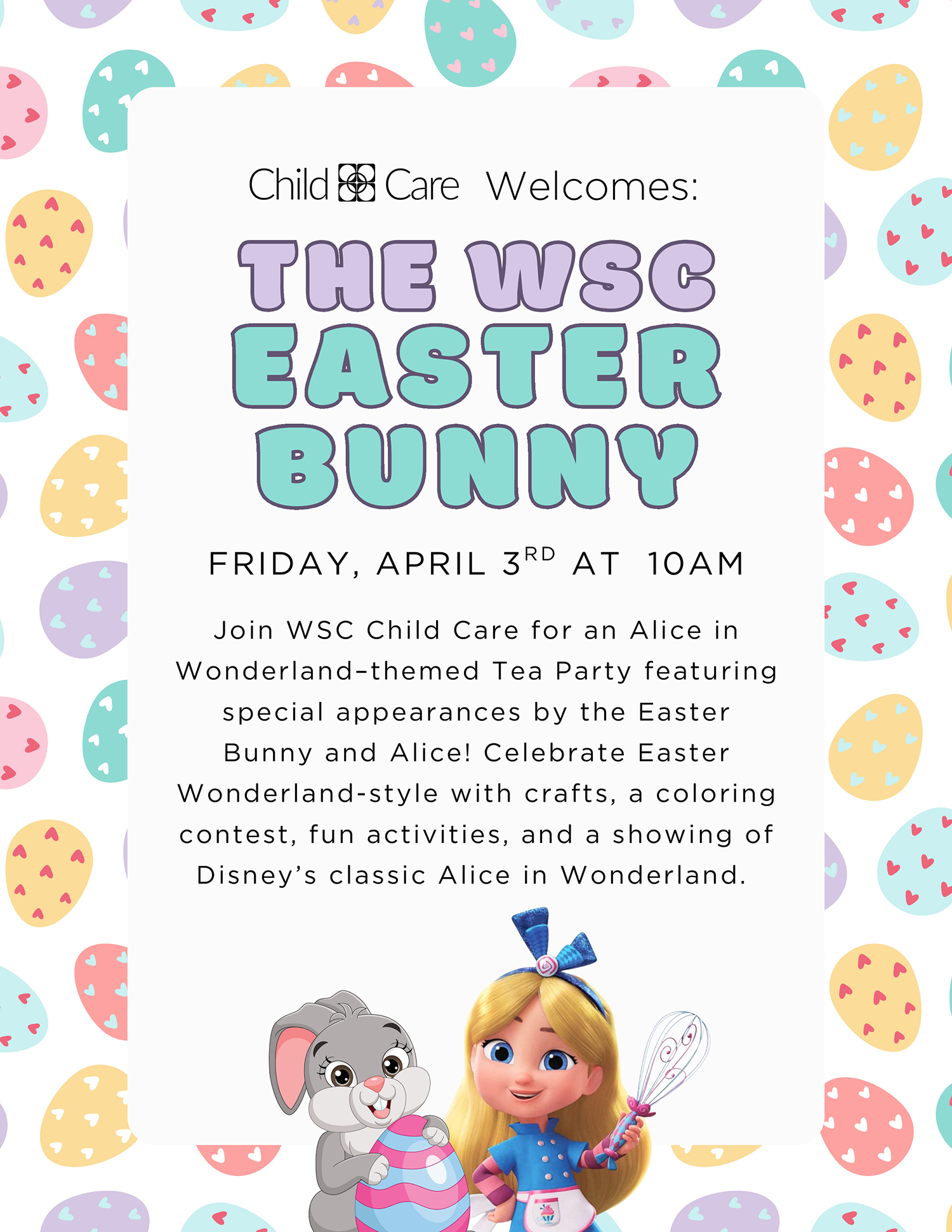 Wheaton Sport Center Child Care Easter April 3
