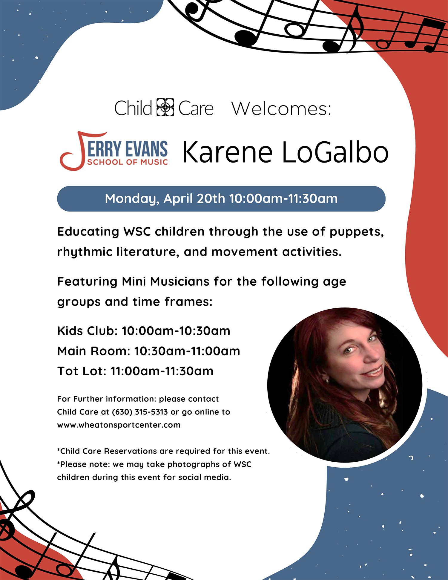 Wheaton Sport Center Child Care Jerry Evans April 20