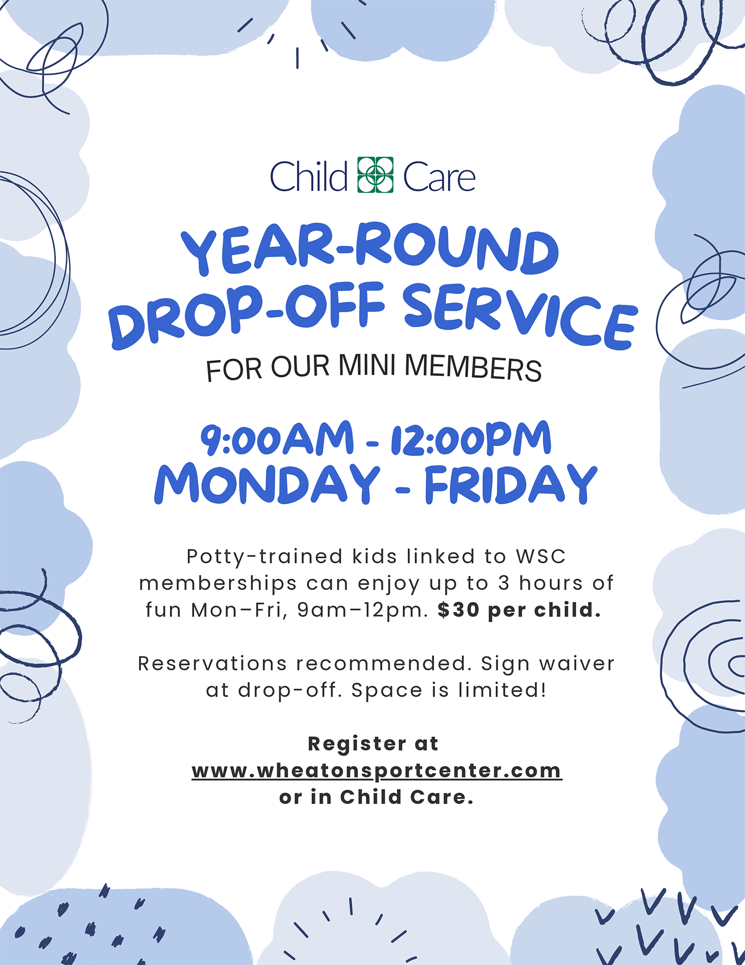 Wheaton Sport Center Child Care Year Round Drop Off Service 3.17