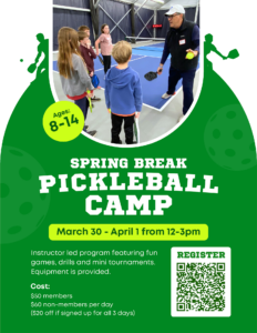 Wheaton Sport Center Pickleball Spring Break Camp