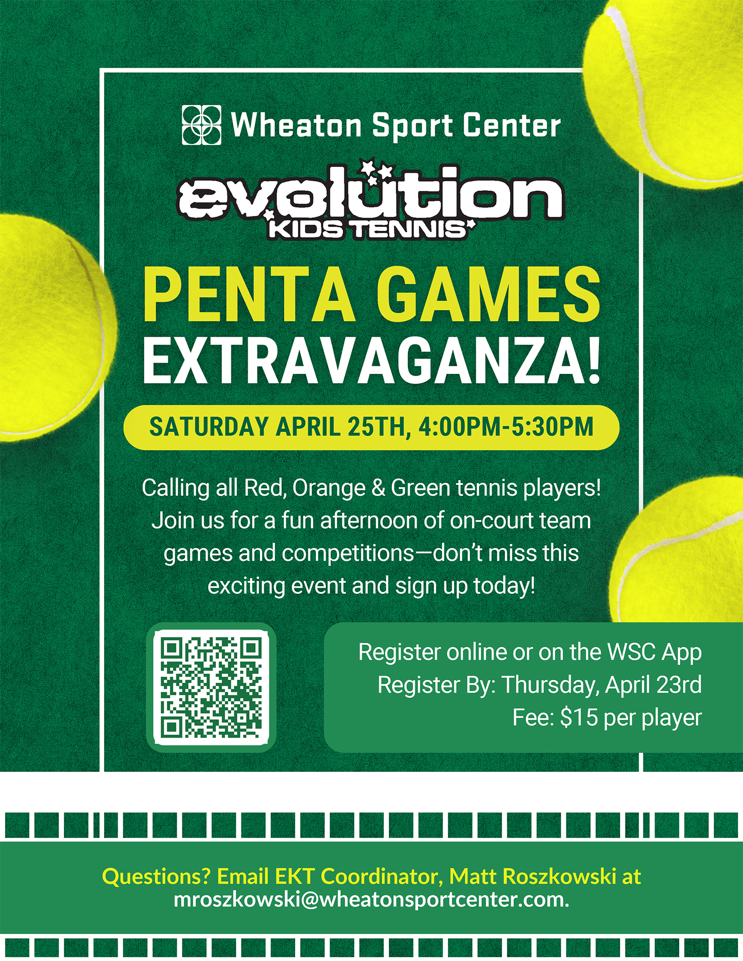 Wheaton Sport Center Tennis Evolution Penta Games
