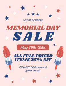 Wheaton Sport Cener InStyle Boutique May Promo