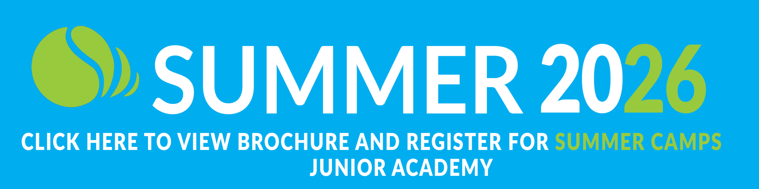 Wheaton Sport Center Junior academy tennis SUMMER header