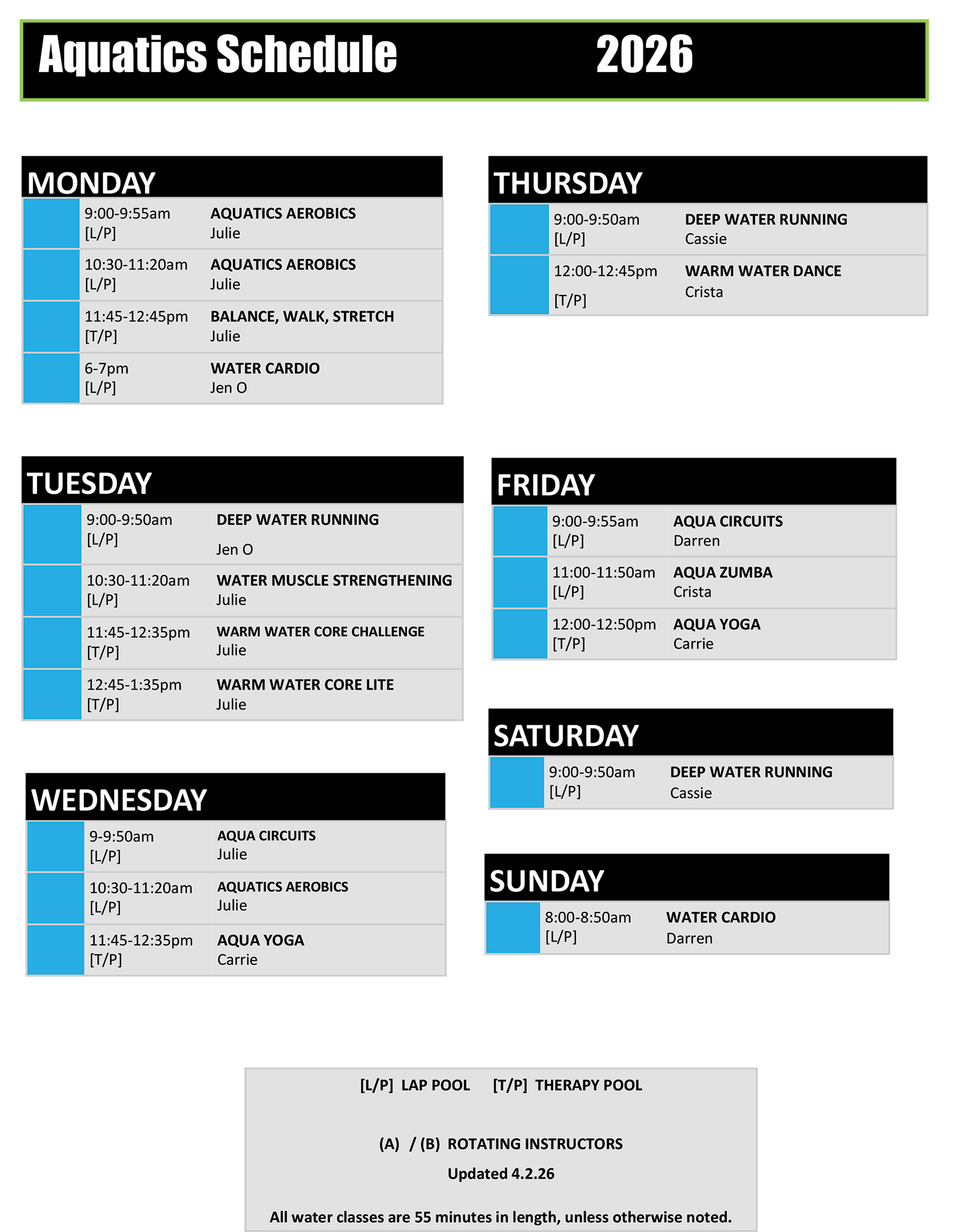 Wheaton Sport Center Aquatics SPRING 2026