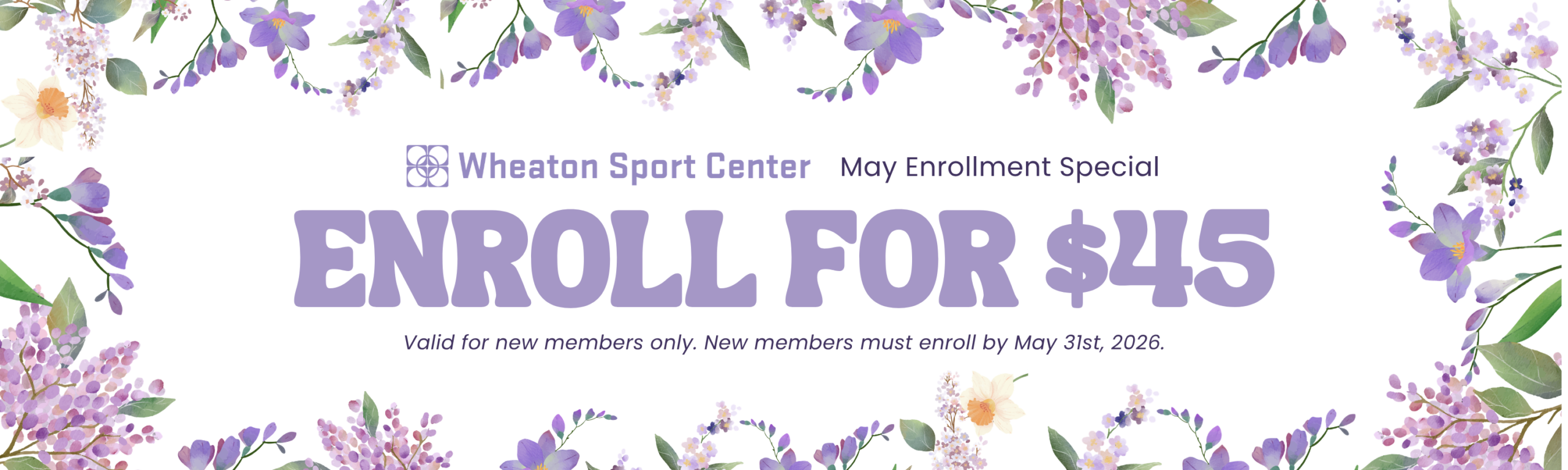 Wheaton Sport Center April Enrollment 2026