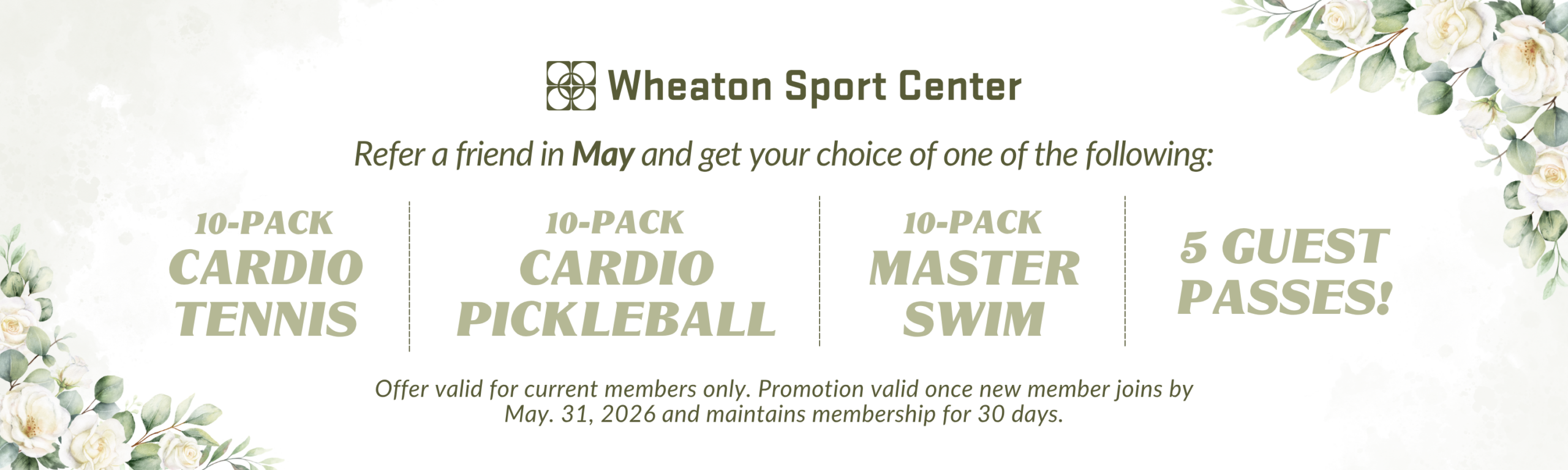 Wheaton Sport Center April Refer a Friend 2026