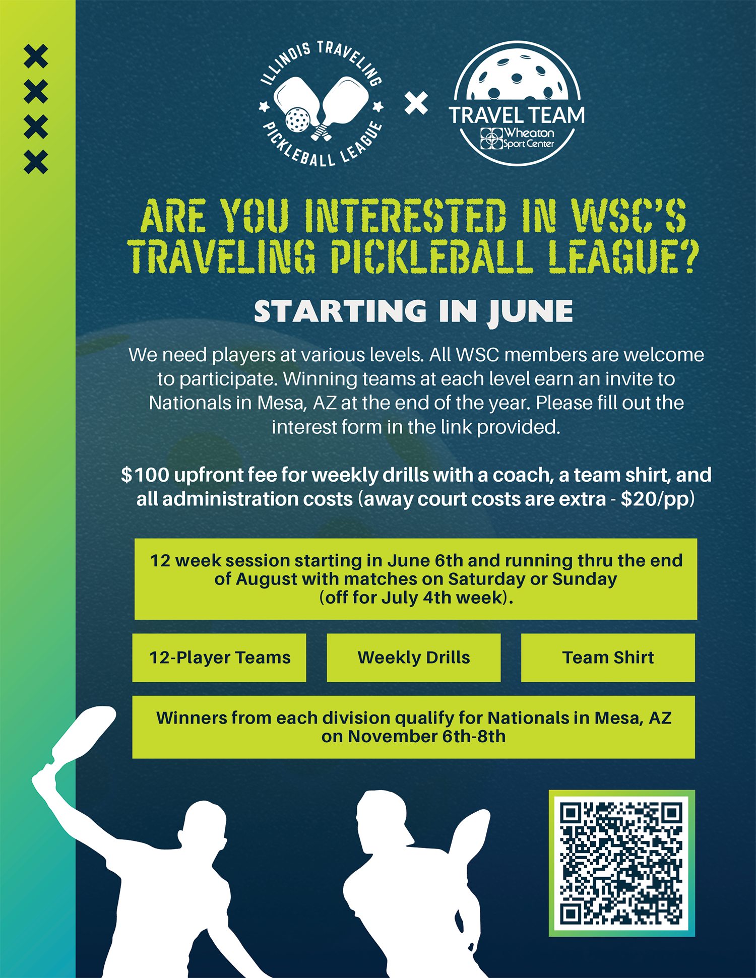 Wheaton Sport Center PB Travel League Flyer