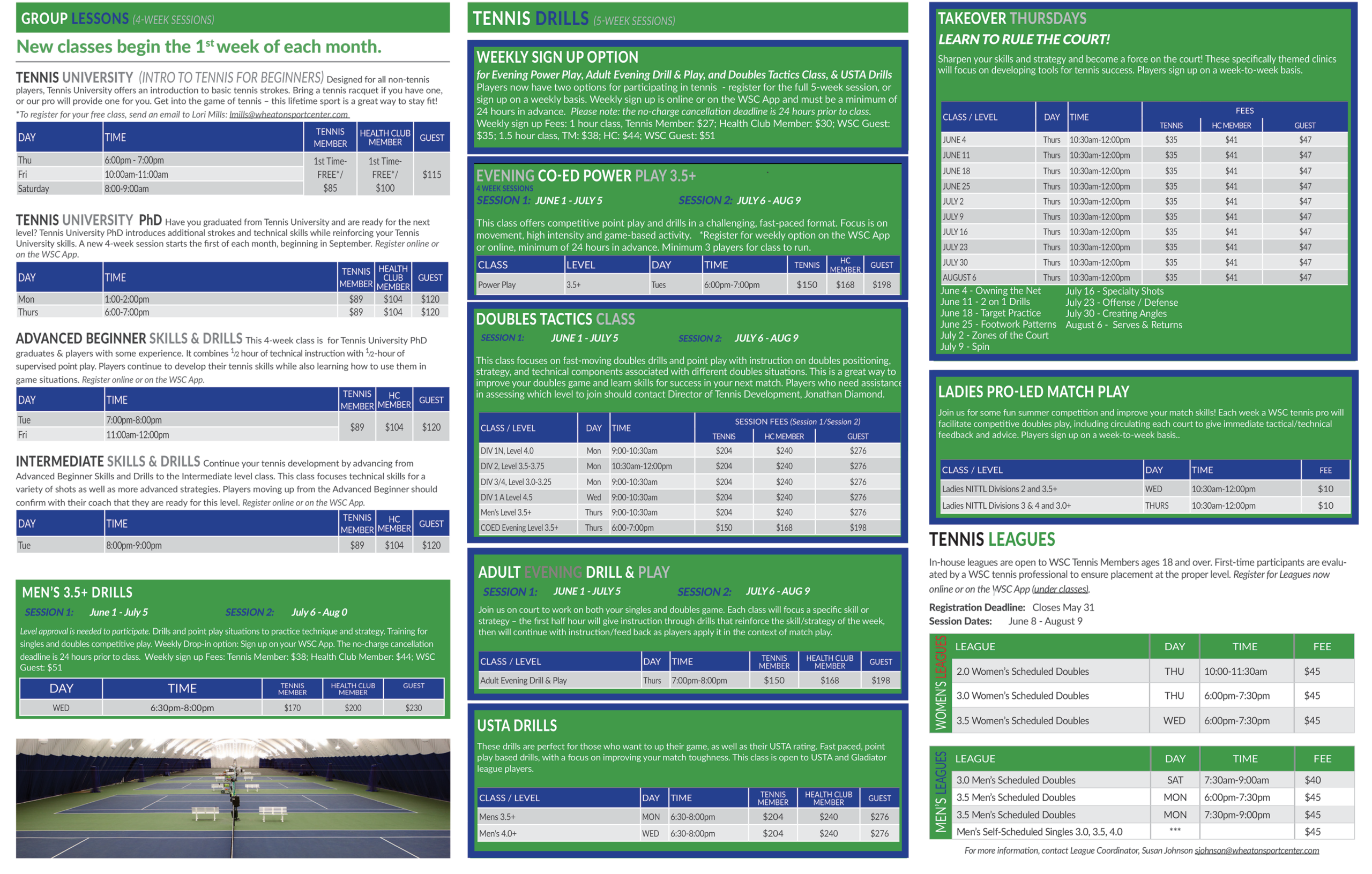 Wheaton Sport Center Adult Tennis - Summer 2026