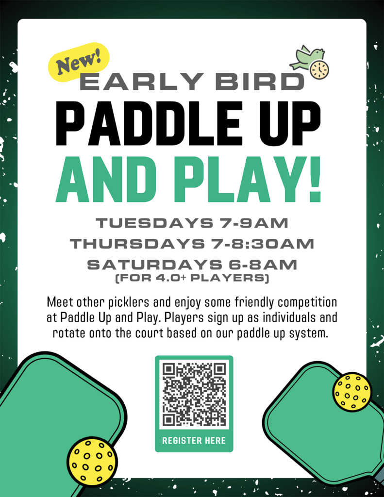 Wheaton Sport Center Pickleball PUP Early Bird