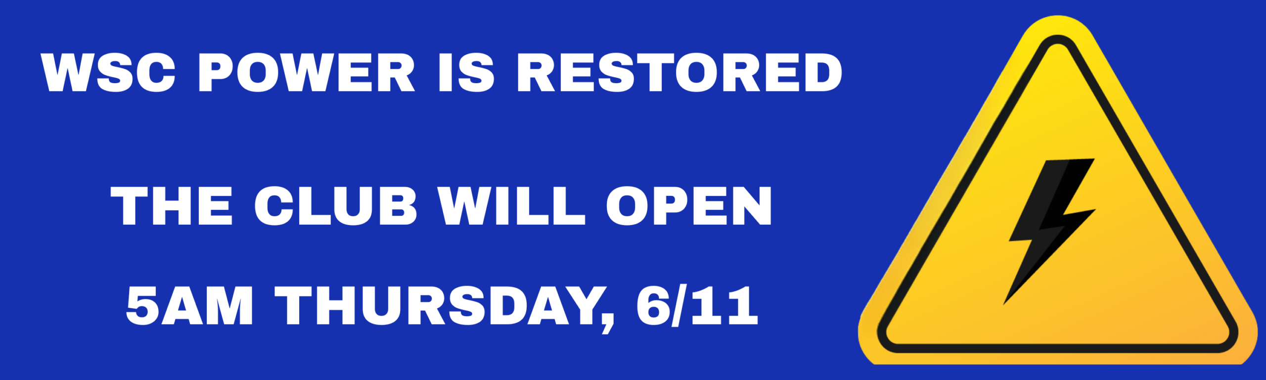 Wheaton Sport Center Power Restored