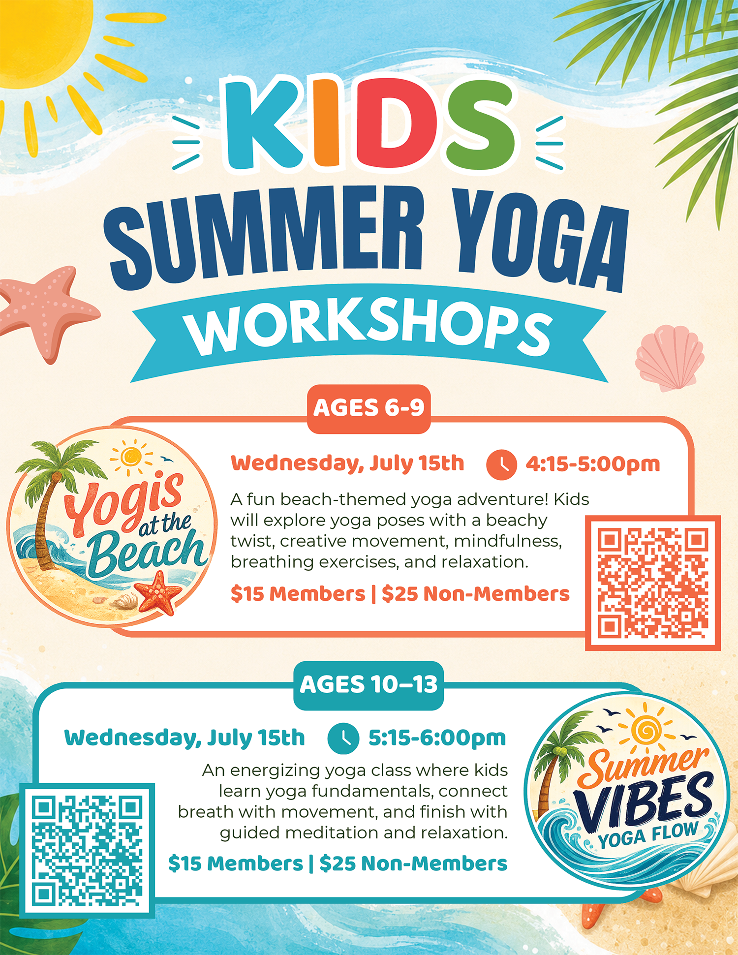 Wheaton Sport Center Yoga Summer Kids Workshops