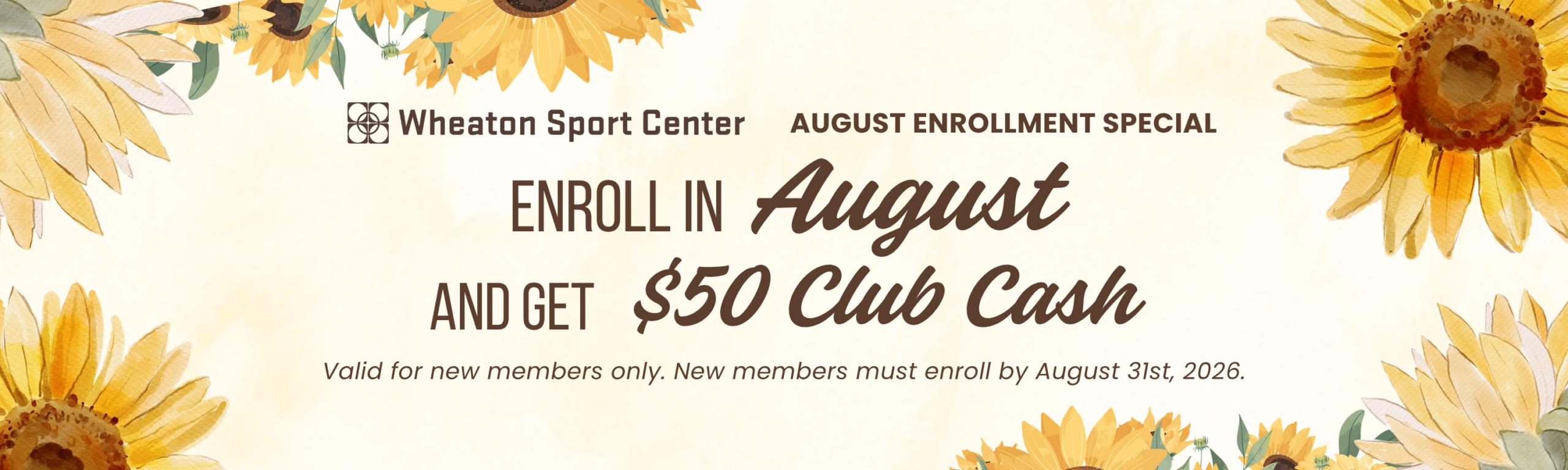 Wheaton Sport Center Aug 2026 Enrollment