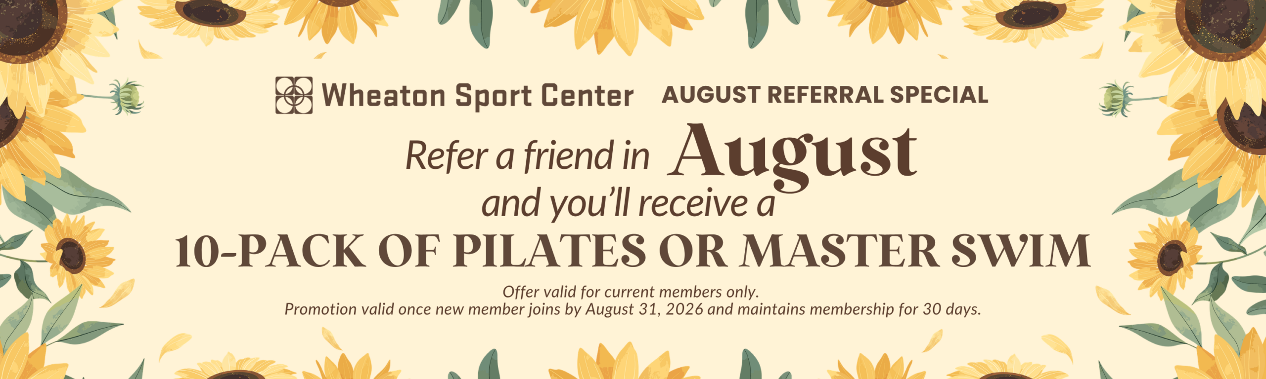 Wheaton Sport Center August Referral